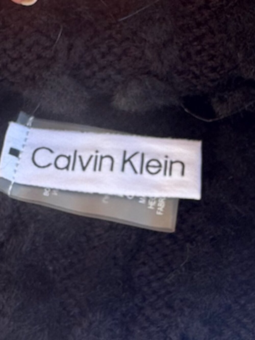 Calvin Klein Black Pom Pom Beanie Hat - Black O/S (B34) - Picture 5 of 7
